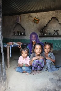 Kamli with her children and niece(youngest child on cot)